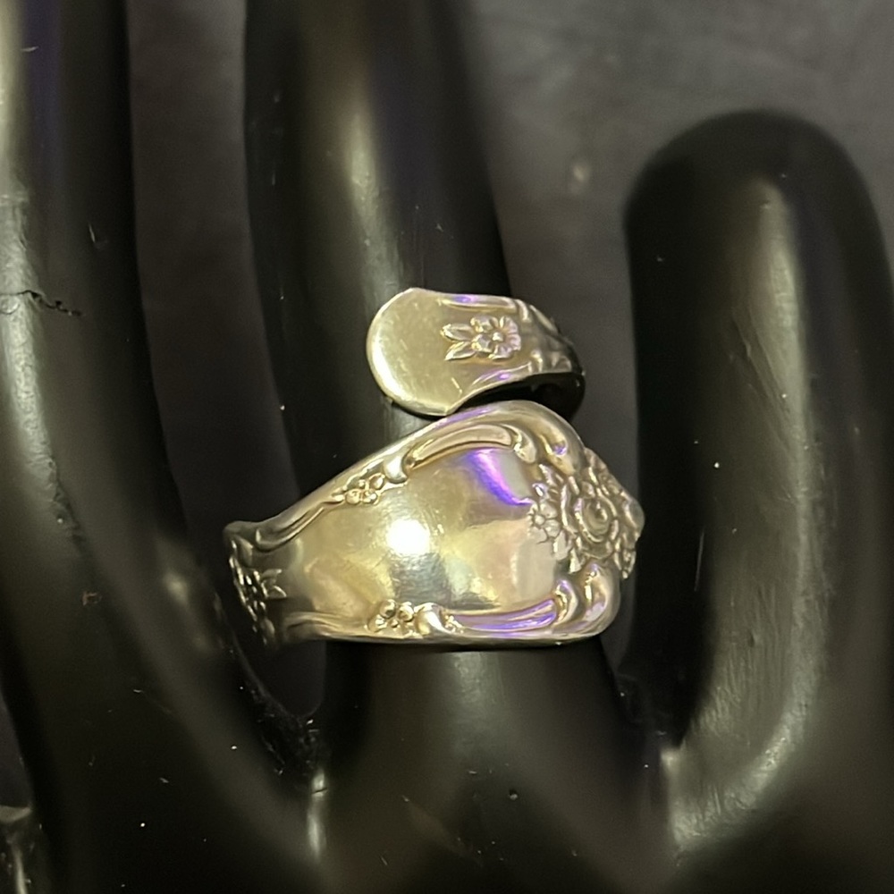 WMA Rogers Oneida LTD Vintage Spoon Ring Flatware Silverware Silver Plated Ring - Picture 4 of 17